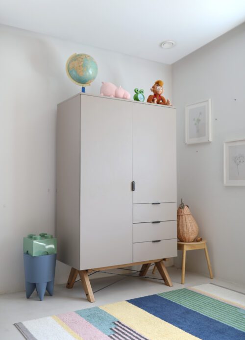 Wyprzedaż! Bardzo pojemna szafa MIDI 3 w kolorze Taupe OD RĘKI