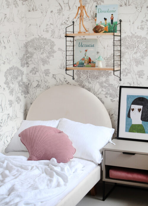 Łóżko PILLE PÓŁOKRĄGŁE BOX TEXTI