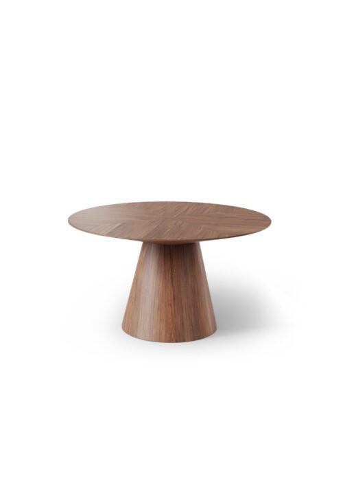 Okazja powystawowa! Orzechowy okrągły stół RUNDA 140cm dostępny OD RĘKI