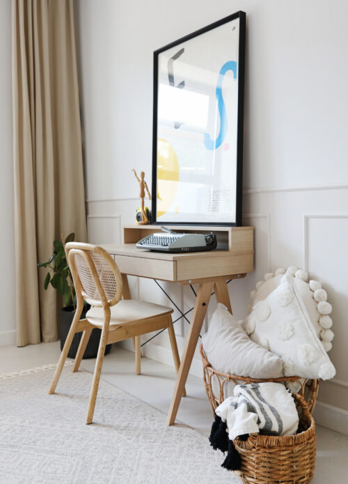 Okazja! Bardzo duże biurko z poziomą nadstawką kolor dębowy SZYBKI TERMIN