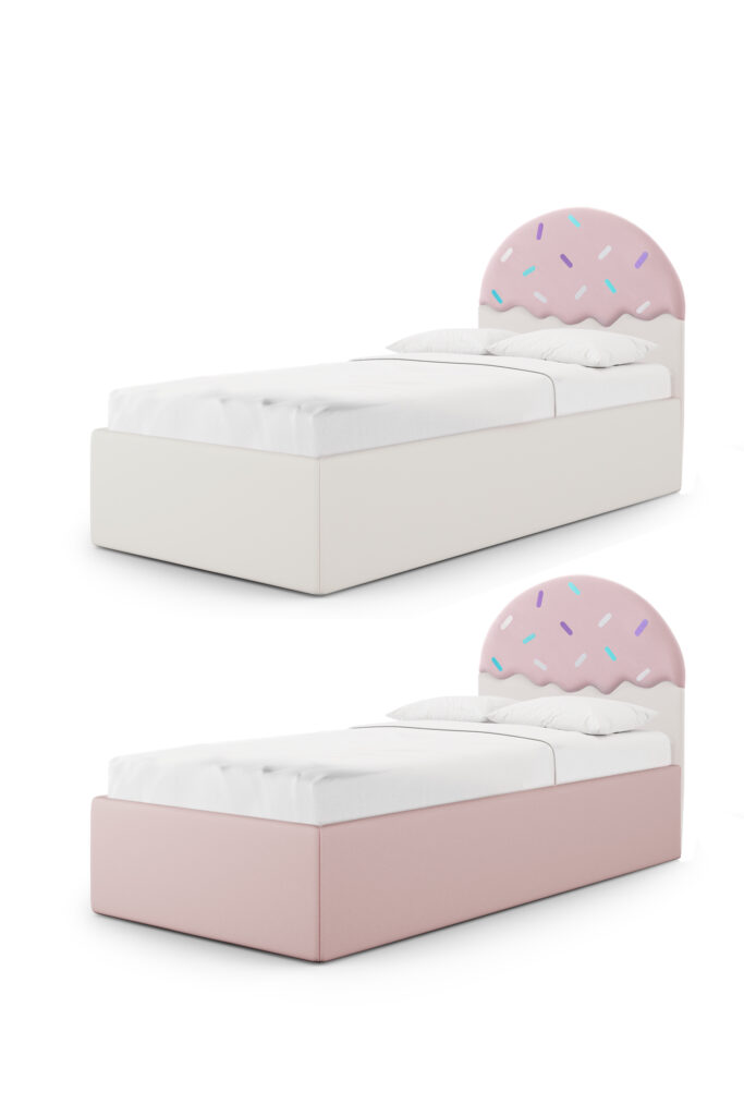 Łóżko lodowy deser CONFETTI BOX TEXTI