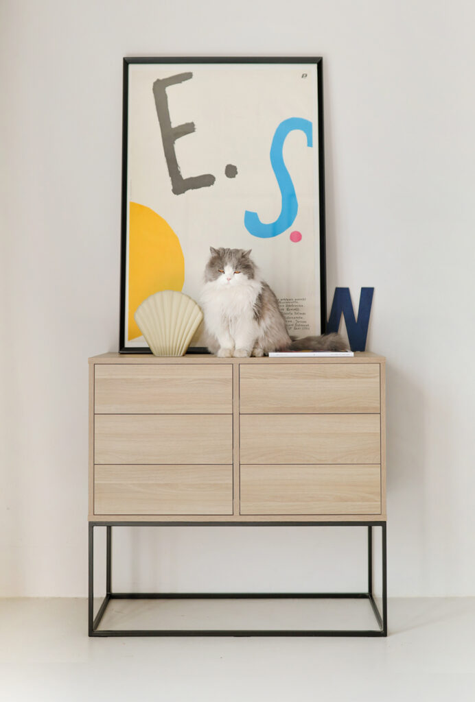 Wyprzedaż! Komoda FEELINGS sześć szuflad, kolor dębowy OD RĘKI