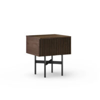 Wyprzedaż! Szafka nocna LINE w kolorze orzechowym, dostępna OD RĘKI