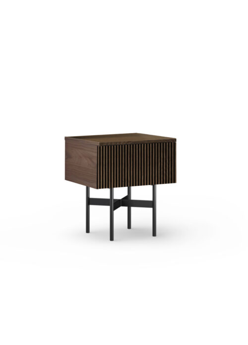 Wyprzedaż! Szafka nocna LINE w kolorze orzechowym, dostępna OD RĘKI