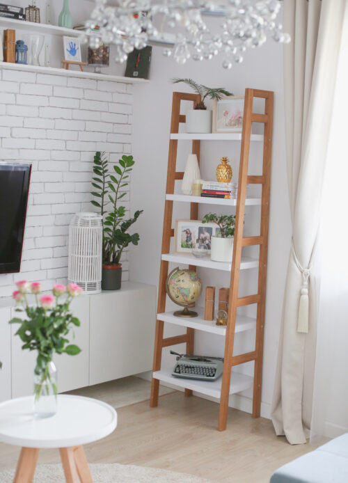 Okazja! Wysoki kolorowy regał drabinkowy RUBBER OD RĘKI