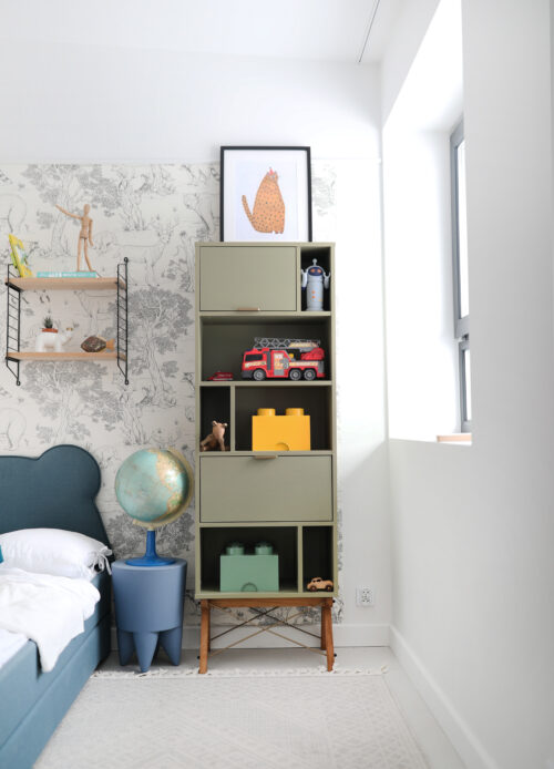 Okazja! Zielony wąski regał TALL POCKET SLIM