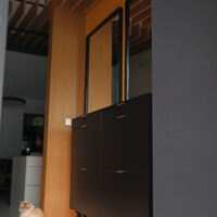 Wyprzedaż! Czarna szafka na buty BASIC podwójna OD RĘKI