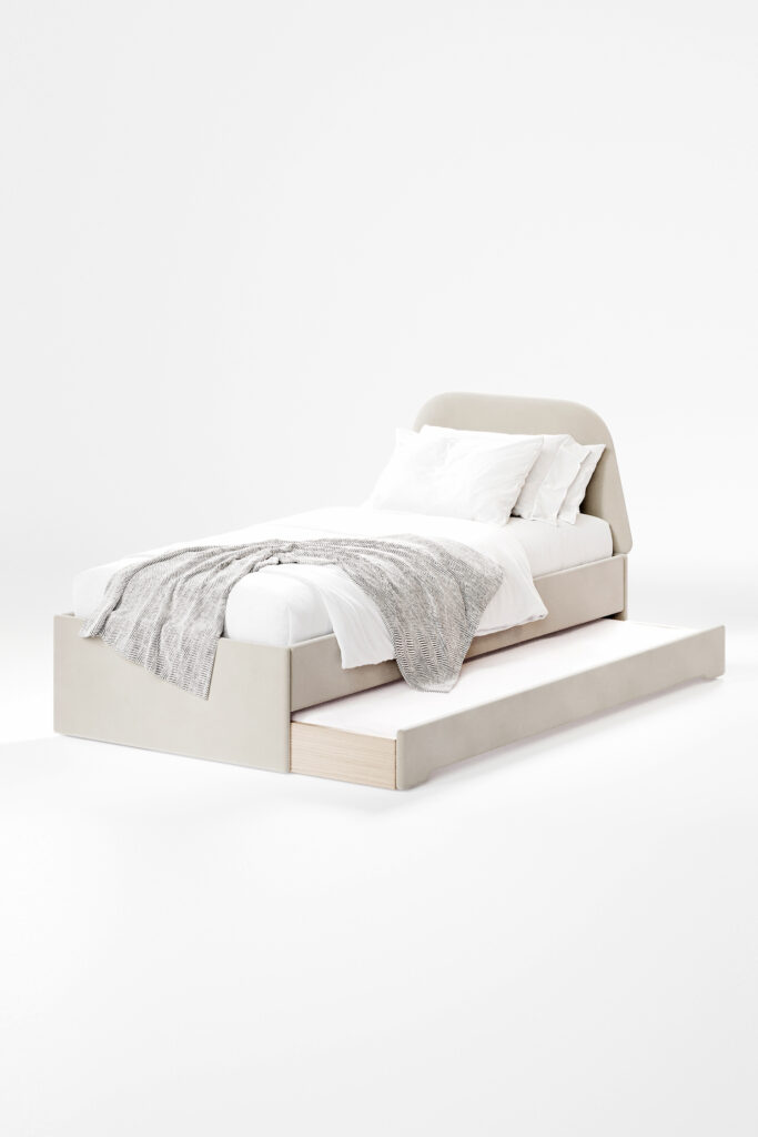 Łóżko z wysuwanym spaniem DOUBLE BED Trapez