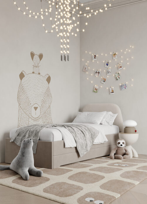 Łóżko z wysuwanym spaniem DOUBLE BED Trapez