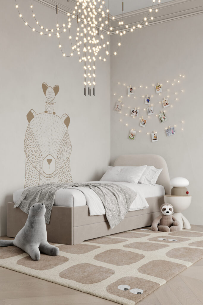 Łóżko z wysuwanym spaniem DOUBLE BED Trapez