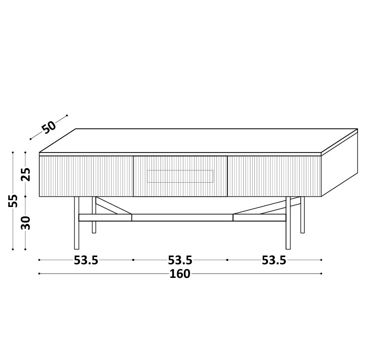 Nowoczesna szafka RTV stojąca LINE