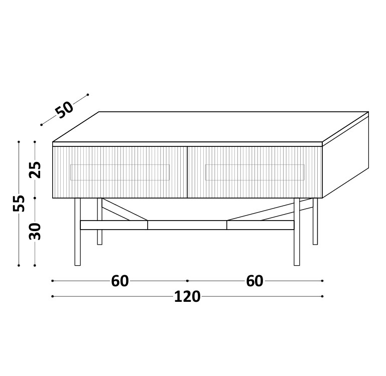 Nowoczesna szafka RTV stojąca LINE