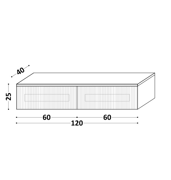 Podwieszana szafka RTV LINE