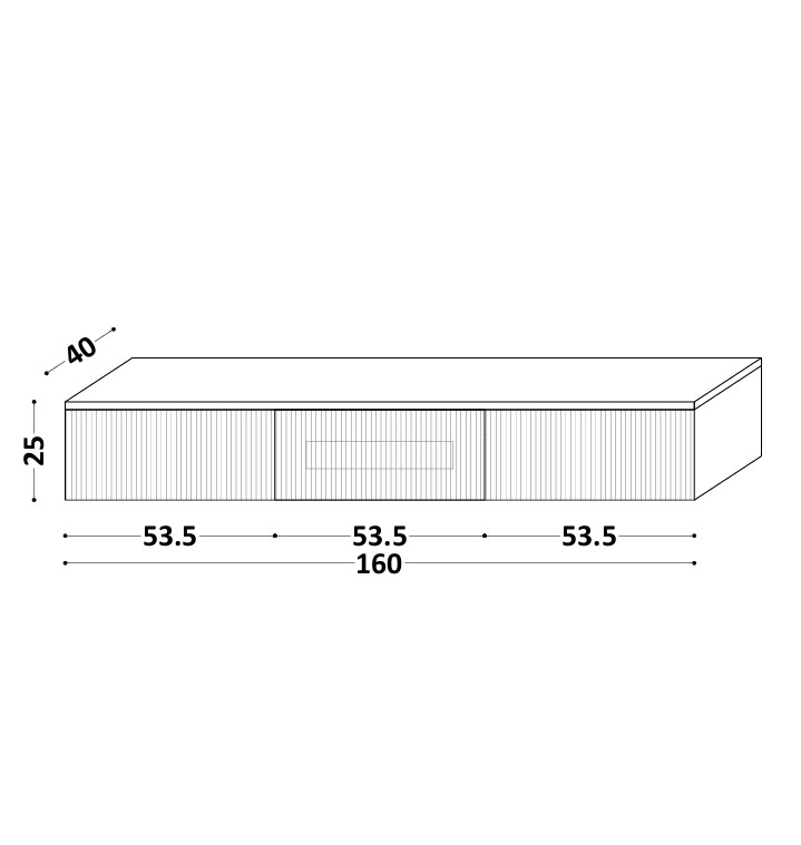 Podwieszana szafka RTV LINE