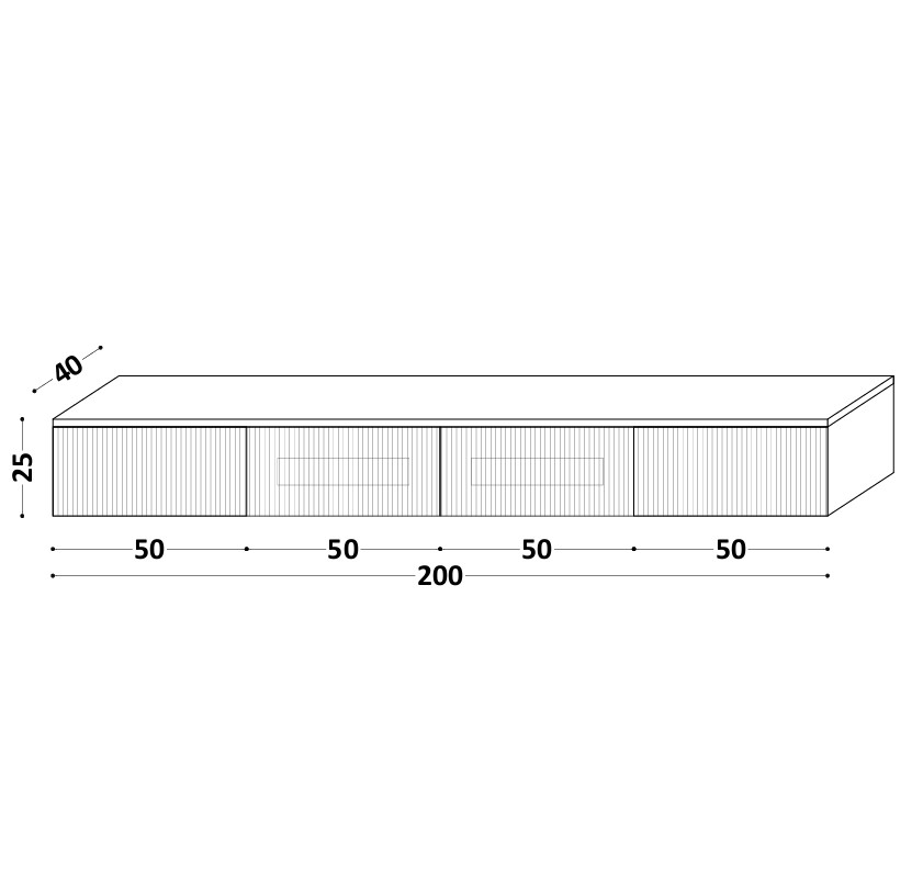 Podwieszana szafka RTV LINE