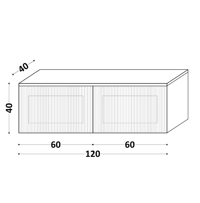 Podwieszana szafka RTV LINE