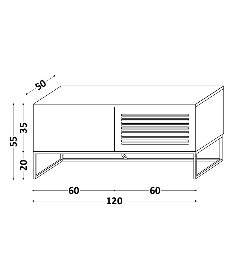 Szafka telewizyjna LOFTA
