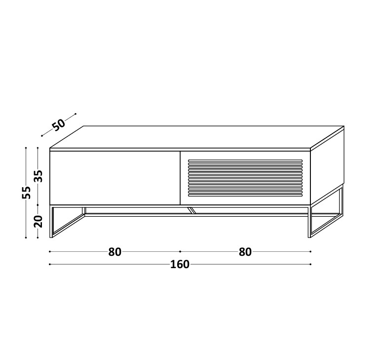 Szafka telewizyjna LOFTA