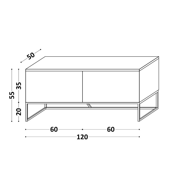 Szafka telewizyjna LOFTA