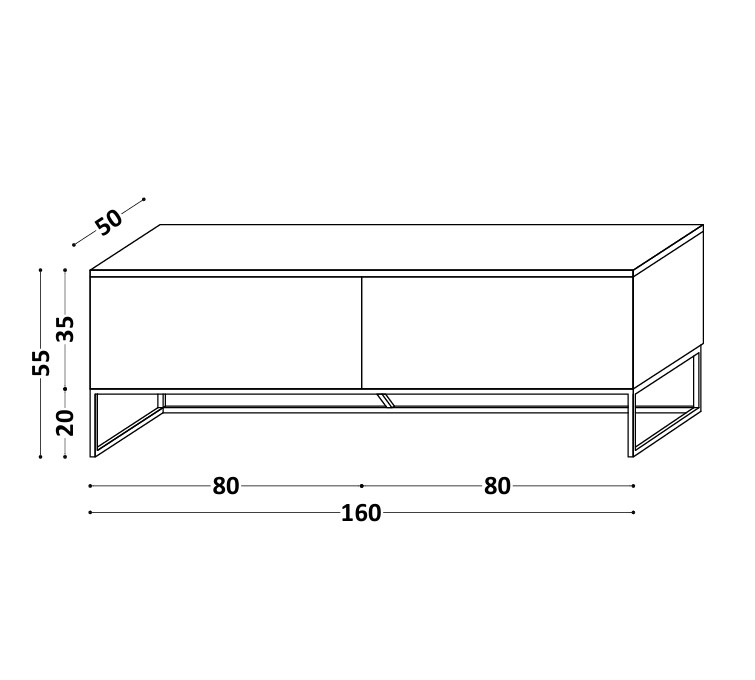 Szafka telewizyjna LOFTA