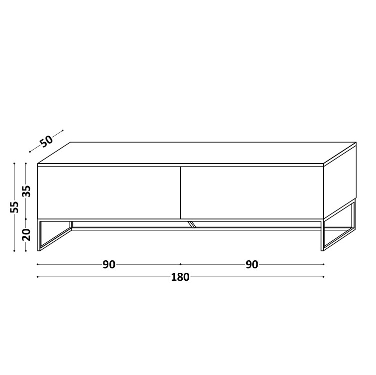 Szafka telewizyjna LOFTA
