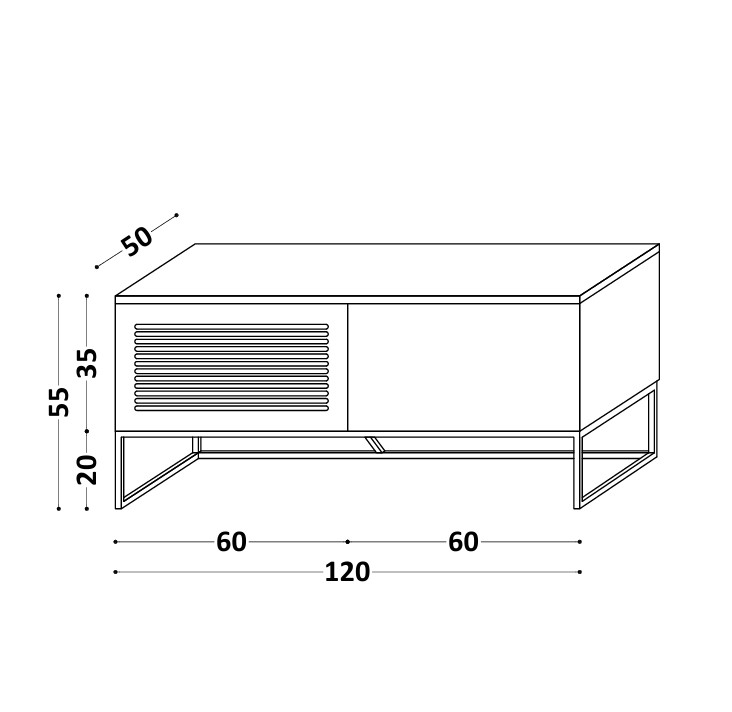 Szafka telewizyjna LOFTA