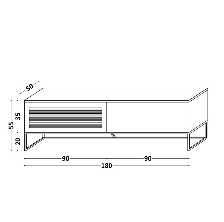 Szafka telewizyjna LOFTA