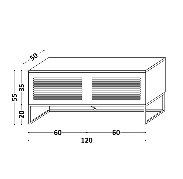 Szafka telewizyjna LOFTA