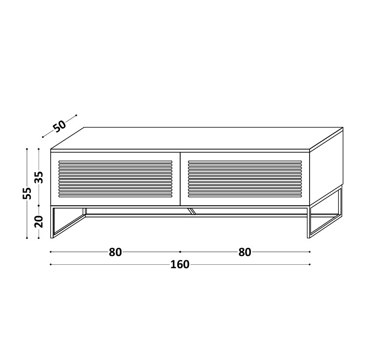 Szafka telewizyjna LOFTA