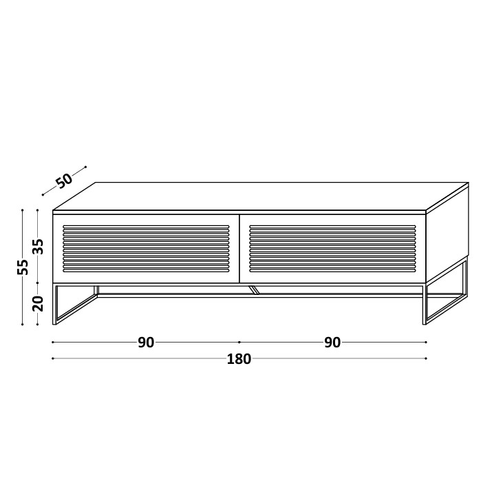 Szafka telewizyjna LOFTA