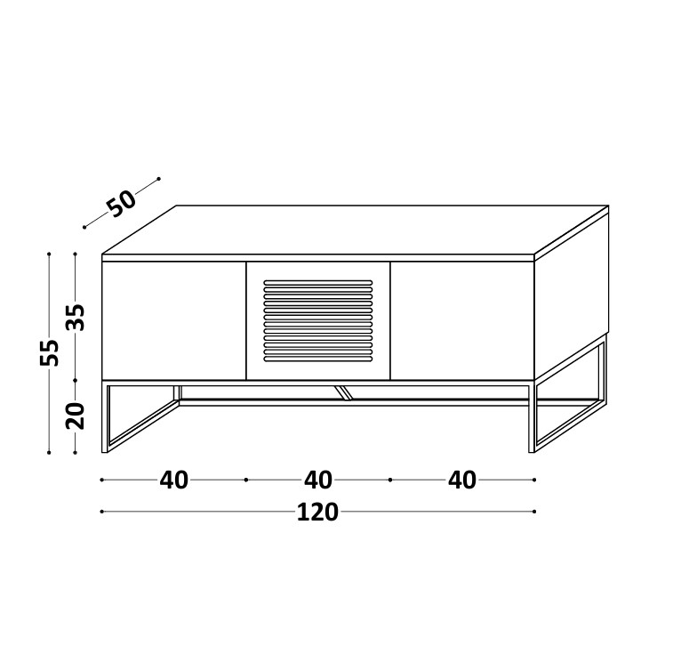 Szafka telewizyjna LOFTA