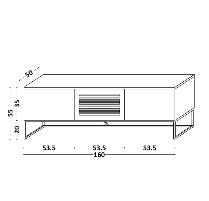 Szafka telewizyjna LOFTA