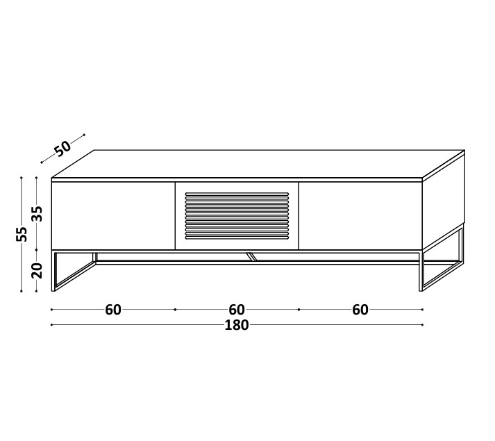 Szafka telewizyjna LOFTA