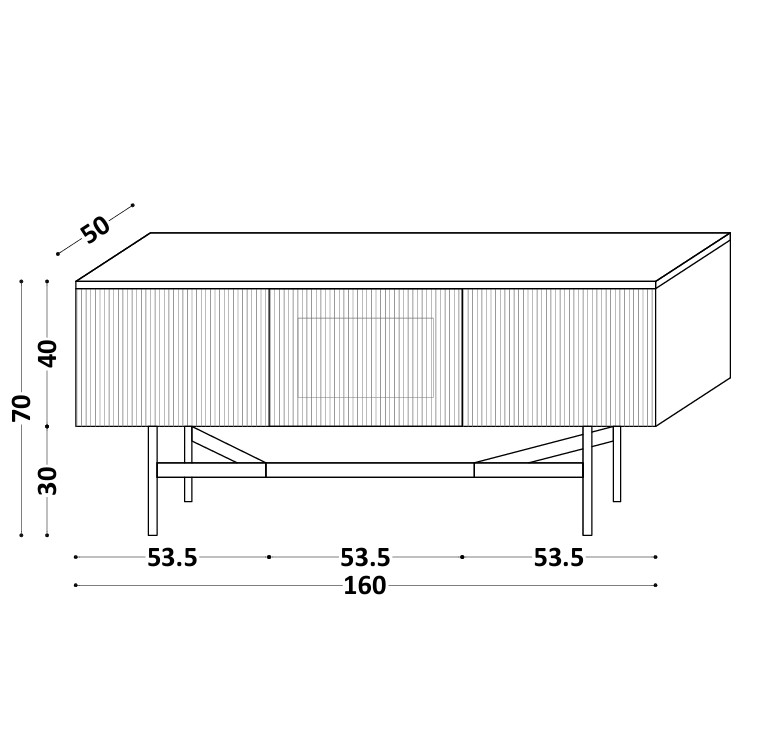 Nowoczesna szafka RTV stojąca LINE