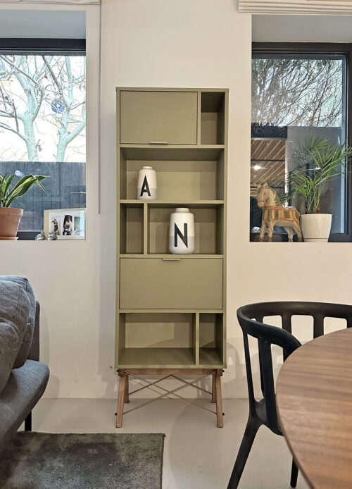 Okazja! Zielony wąski regał TALL POCKET SLIM