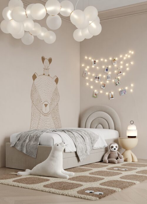 Łóżko z dodatkowym materacem Tęcza DOUBLE BED