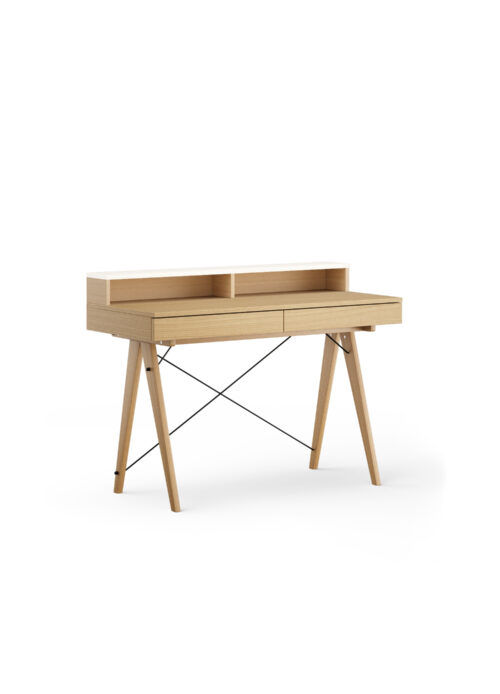 Okazja! Praktyczne biurko z poziomą nadstawką w dwóch kolorach SZYBKI TERMIN