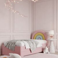 Łóżko z dodatkowym materacem Tęcza DOUBLE BED