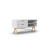 Okazja! Mała biała szafka RTV dostępna OD RĘKI