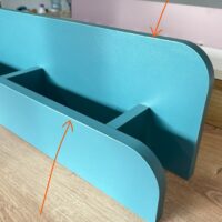 Okazja! Solidne niebieskie biurko z pionową nadstawką SZYBKI TERMIN