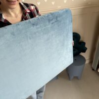 Okazja! Zestaw trzech niebieskich paneli ściennych prostokąt Redu OD RĘKI