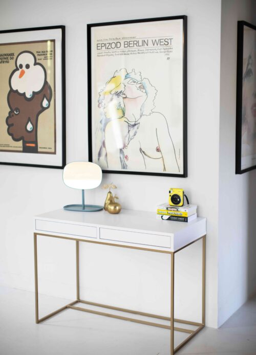 Białe biurko industrialne LOFTA