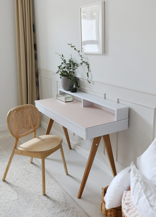 Białe biurko z nadstawką HORIZONTAL BASIC