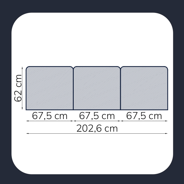 Prostokątne tapicerowane panele ścienne REDU