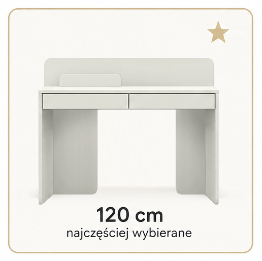 Nowoczesne minimalistyczne biurko Otulo Duo 120 cm
