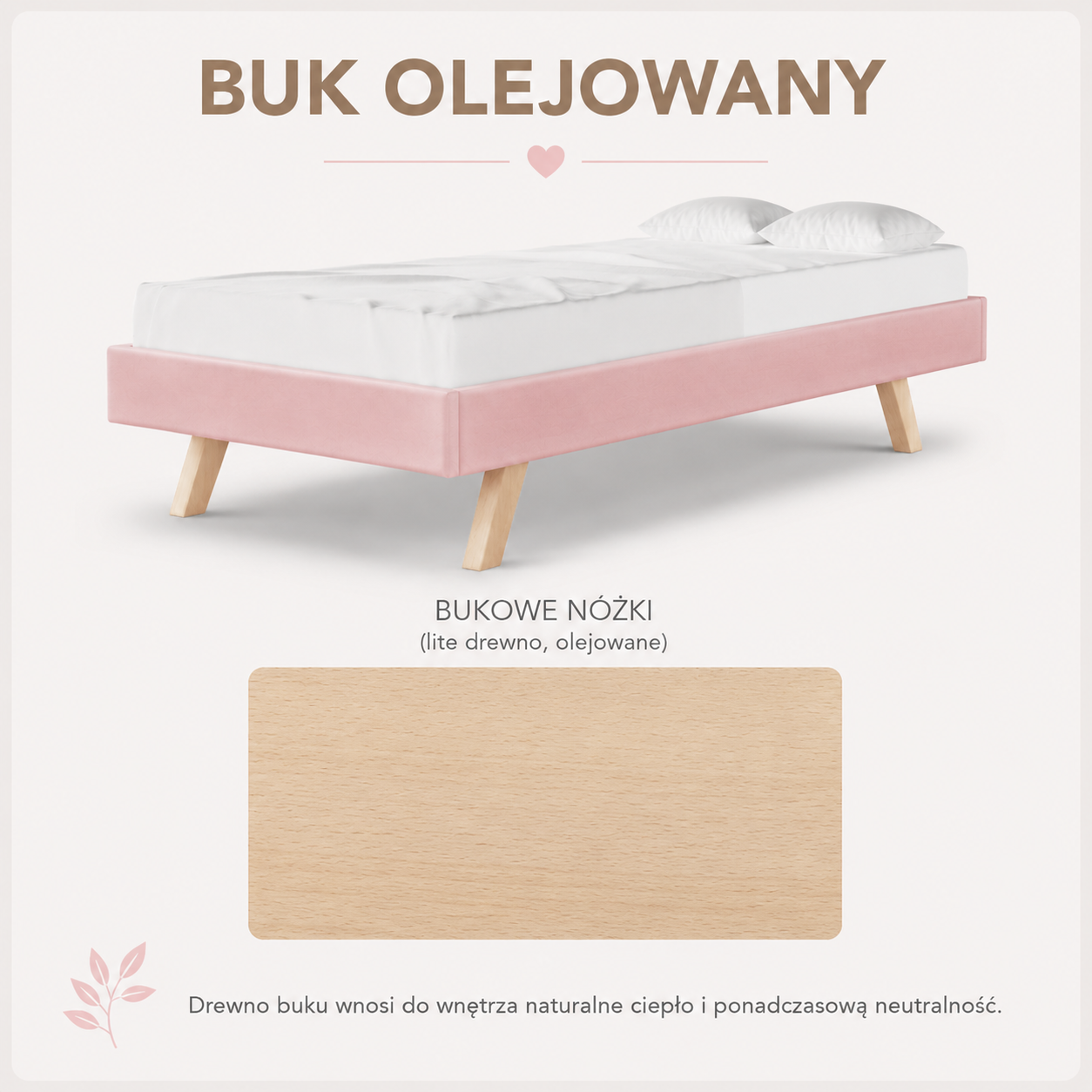 Bukowe nóżki (lite drewno olejowane)